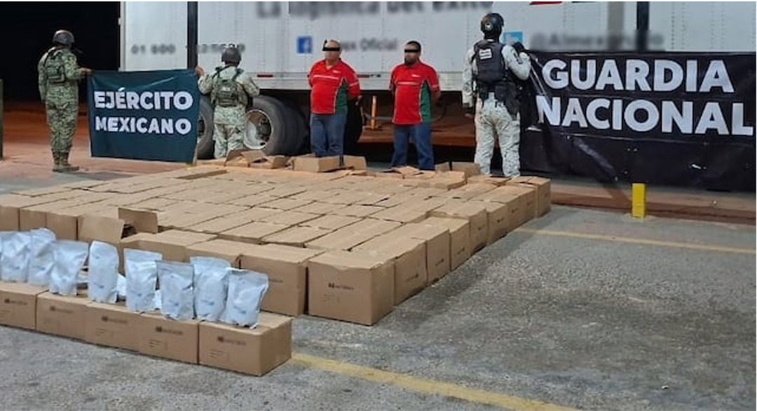 Operativo en Sonora termina con más de una tonelada de droga asegurada y dos detenidos