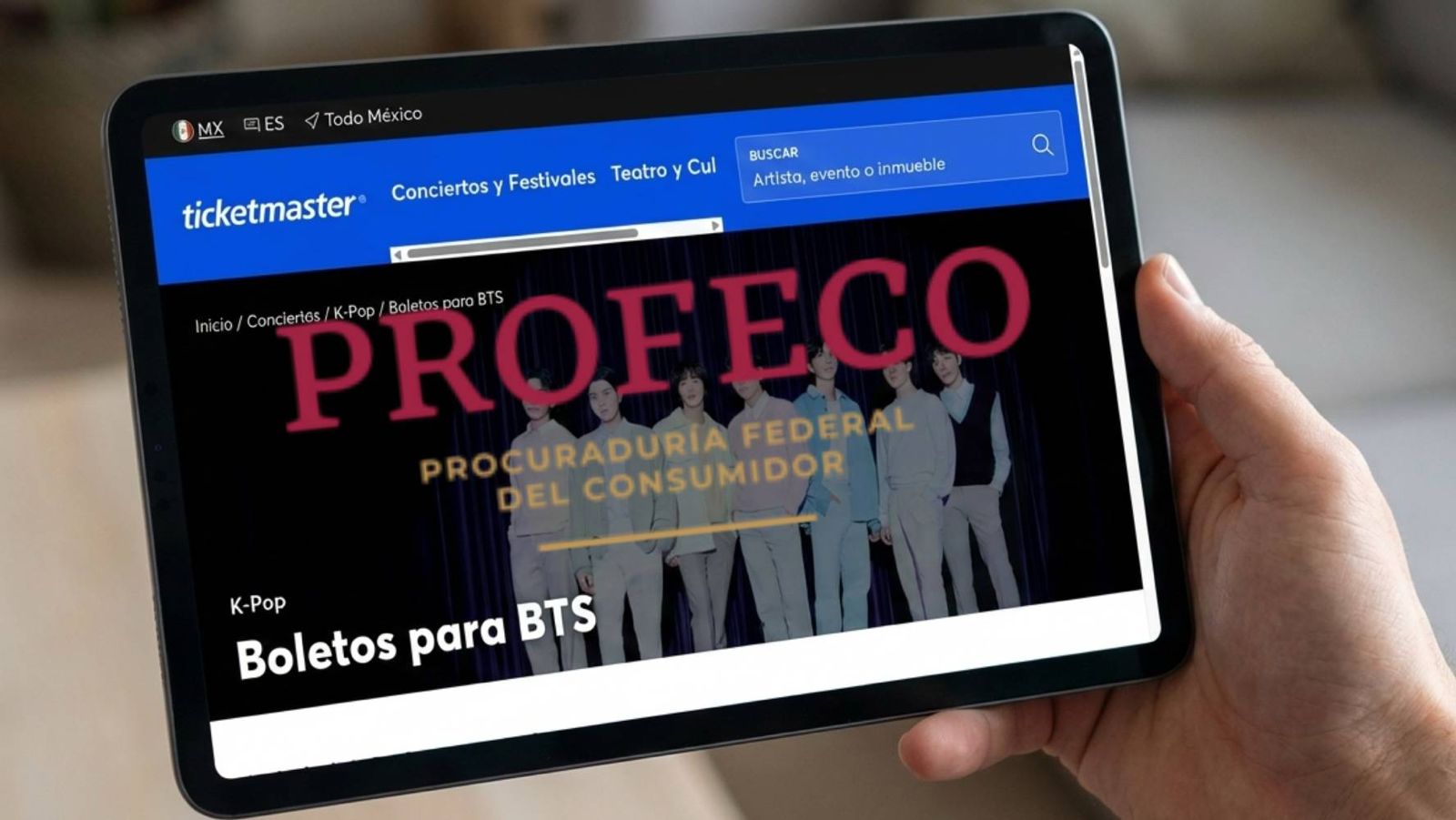 Profeco va contra Ticketmaster por irregularidades en la venta de boletos de BTS en México